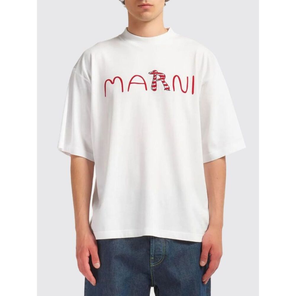 Marni Men Cotton T-Shirt With Logo Marni